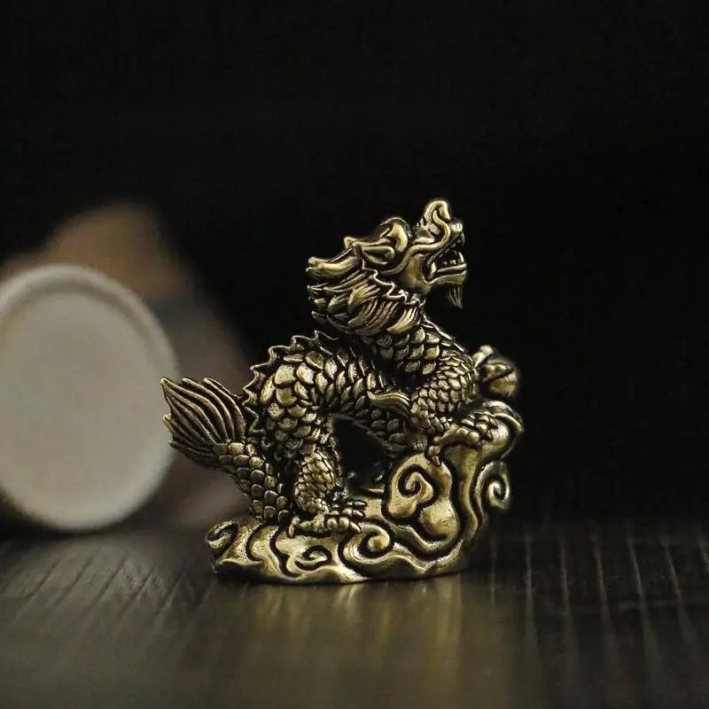 statue de dragon antique, ornement, animal du zodiaque, artisanat en laiton, décoration feng shui, figurines de bureau statue de dragon antique, ornement, animal du zodiaque, artisanat en laiton, décoration feng shui, figurines de bureau