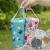 sac fourre tout portable pour thé au lait, sac de conservation de la chaleur, housse de tasse isolée, sac parapluie, sac à main, accessoires pour boissons de camping