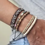 Bracelets tressés Boho, Bracelets faits à la main, Bracelet perlé Boho Cadeau pour lui ou elle, Cadeau de fête des mères, Cadeau de fête des pères, 2 pièces Bracelets tressés Boho, Bracelets faits à la main, Bracelet perlé Boho Cadeau pour lui ou elle, Cadeau de fête des mères, Cadeau de fête des pères, 2 pièces
