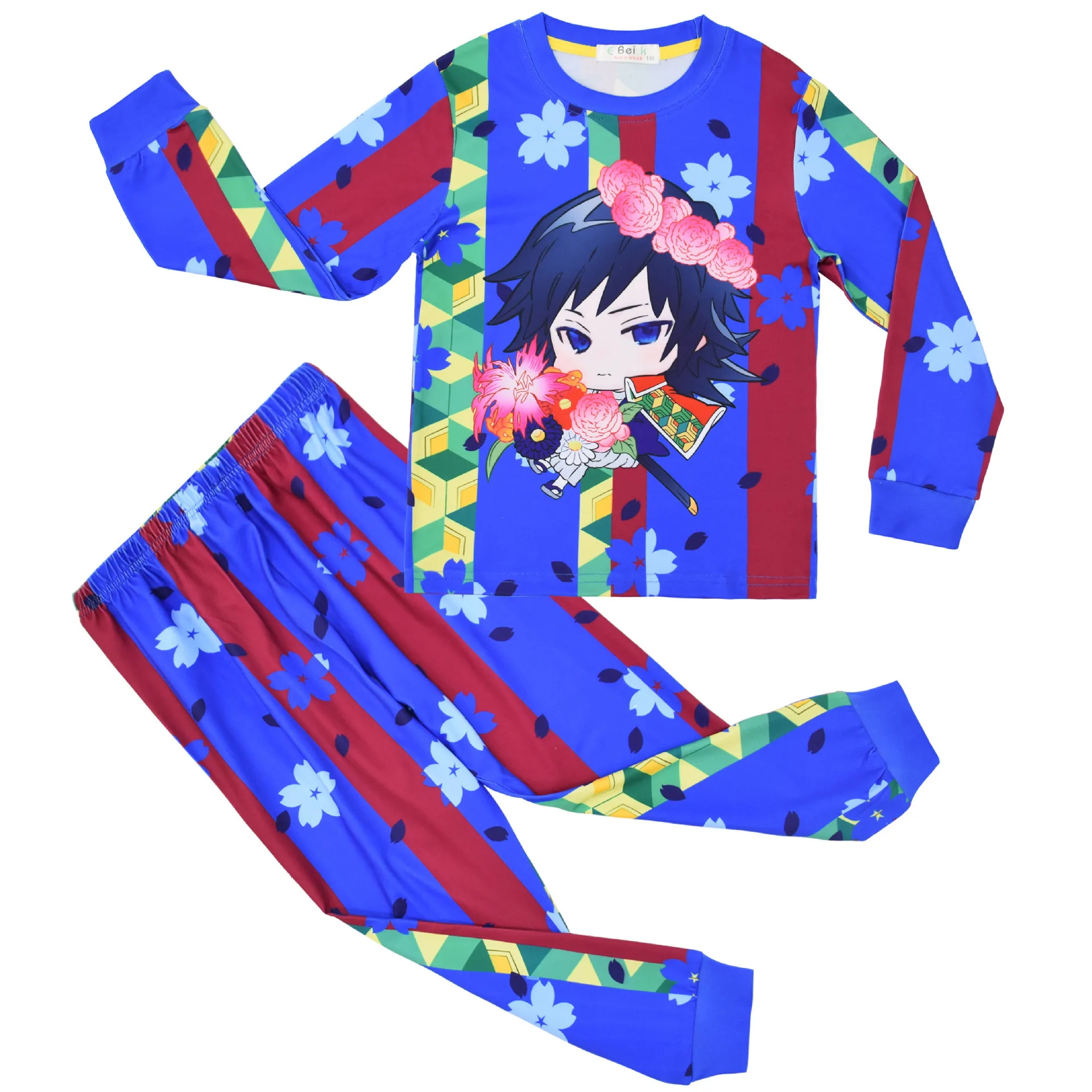 demon slayer t shirt pantalon anime enfant en bas âge garçons vêtements enfants kamado tanjirou printemps pyjamas à manches longues filles ensemble de vêtements de nuit décontractés demon slayer t shirt pantalon anime enfant en bas âge garçons vêtements enfants kamado tanjirou printemps pyjamas à manches longues filles ensemble de vêtements de nuit décontractés