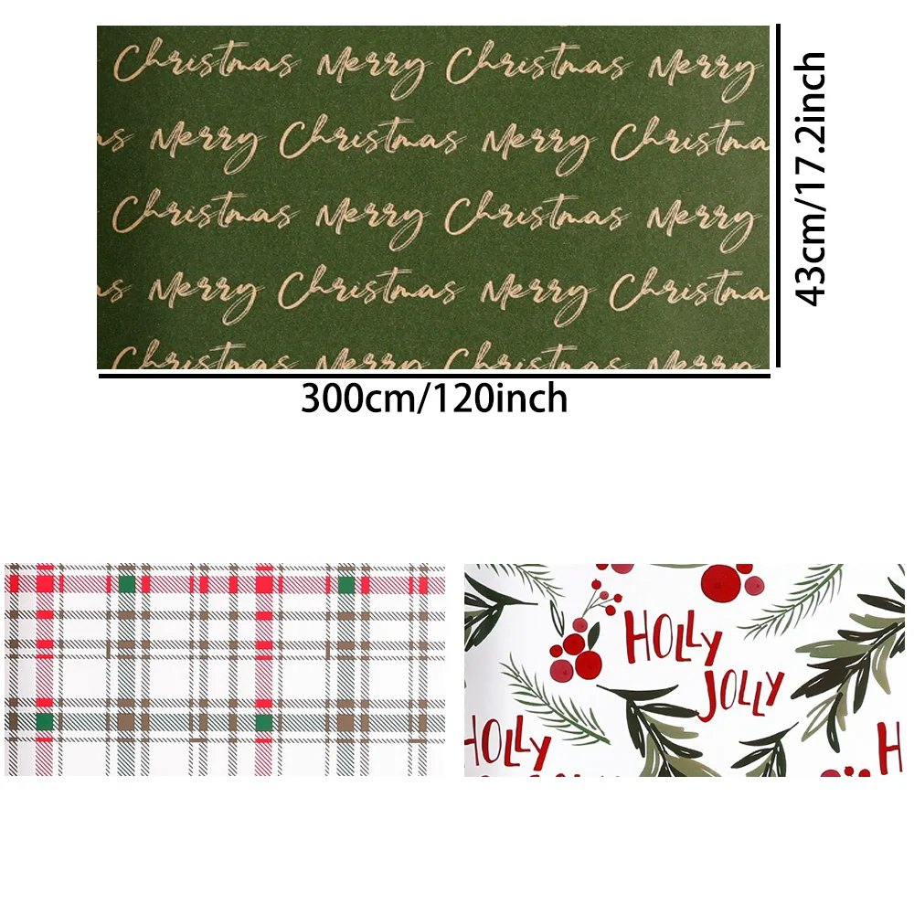 17 pouces x 120 pouces créatif noël emballage papier rouleau cadeau grand rouleau rétro kraft papier d'emballage boîte cadeau emballage 17 pouces x 120 pouces créatif noël emballage papier rouleau cadeau grand rouleau rétro kraft papier d'emballage boîte cadeau emballage
