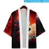 dessin animé loup kimono streetwear hommes femmes japonais cardigan harajuku anime vêtements robes
