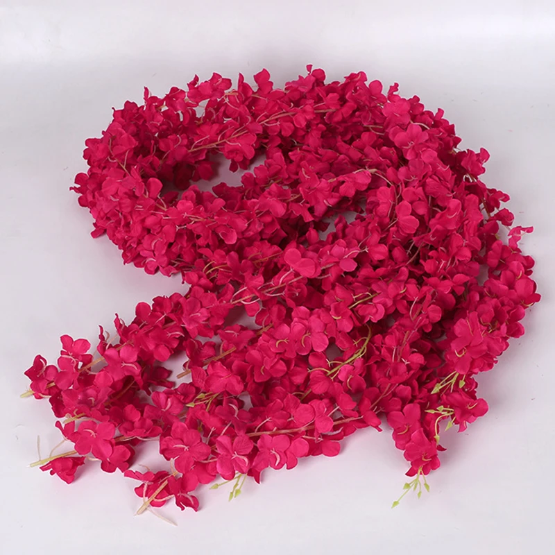 ficelle de vigne pour décoration de plafond, fausse fleur, pour fête de mariage, arche d'enroulement, mise en page carniva ficelle de vigne pour décoration de plafond, fausse fleur, pour fête de mariage, arche d'enroulement, mise en page carniva