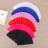 Éventail pliant en plastique classique de style chinois rétro, tenu dans la main, spectacles de brevflorale, personnalisé, cadeau de mariage pour les invités, 2021