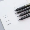 kit 4 pièces stylo de calligraphie doux main lettrage fineliner pinceau stylo encre noire