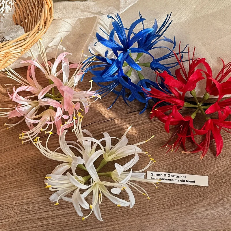 Épingle à cheveux orientale spider lily clip floral chinois pour qipao, accessoires pour cheveux de mariage vintage Épingle à cheveux orientale spider lily clip floral chinois pour qipao, accessoires pour cheveux de mariage vintage