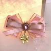 Broches de nœud de ruban rétro pour femmes, épingles de bijoux de mariage, épingles de col, fleur, corsage, artisanat, mode