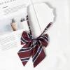 uniforme sвrayé de style jk japonais avec nministériels d papillon pour femme, cosplay coréen à la mode
