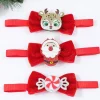 nœud papillon de noël pour animaux de compagnie, rouge avec éléments de noël, mini cravate mignonne adaptée au noël des animaux de compagnie, accessoires créatifs pour chiens, 1 pièce 