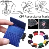 masque facial de premiers secours, bouclier jetable, masque de réanimation cpr, masques respiratoires, valve unidirectionnelle, outils d'urgence en plein air