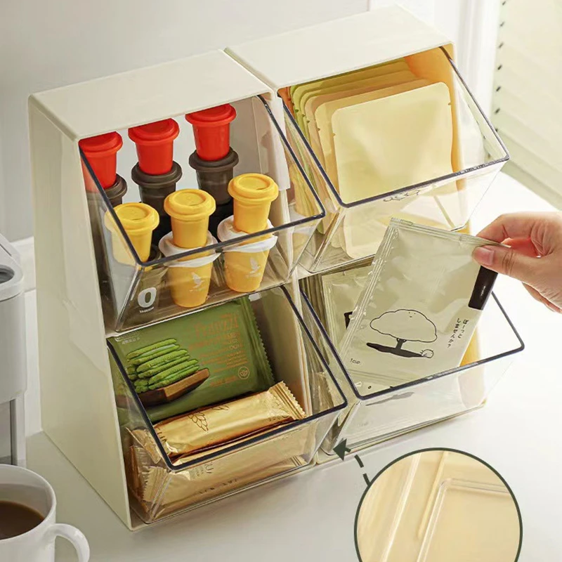 boîte de rangement de sachets de thé, boîte de rangement de liquide de café, support de classification de sachets de thé de café en acrylique transparent boîte de rangement de sachets de thé, boîte de rangement de liquide de café, support de classification de sachets de thé de café en acrylique transparent