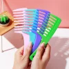 grand peigne à cheveux bouclés à dents larges pour femmes, peigne à cheveux lisses, sans nœud, peigne de coiffure épais, outils de coiffure