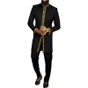 caftan blanc costume pour hommes broderie haut à fleurs pantalon kaunda costume tenues décontractées africaines porter traditionnel 2 pièces ensemble smoking de mariage