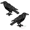 Écusson de Corbeau Brodé à Repasser, Décoration de Vêtements Écusson de Corbeau Brodé à Repasser, Décoration de Vêtements