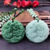 collier pendentif dragon sculpté à la main en verre de style ethnique chinois pour hommes et femmes, amulette, cadeau de bijoux porte bonheur, mode