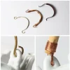 poignée de théière en poterie en forme de u, bambou/laiton, service à thé de remplacement, thé kung fu, accessoires en céramique vintage, fournitures