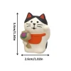 statue de chat japonais zakka, figurines miniatures en résine, jouets artisanaux, ornement de voiture, décoration de maison, accessoires de photographie, 2 pièces/ensemble