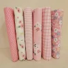 lot de 6 pièces de tissu à coudre en coton fleuri, 25/50cm, bricolage, grill pré découpé, fait à la main, patchwork