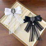 Broche Vintage en dentelle pour nœud papillon, ruban rétro, broche deuil, costume, chemise, Corsage, épingles de col, accessoires bijoux Broche Vintage en dentelle pour nœud papillon, ruban rétro, broche deuil, costume, chemise, Corsage, épingles de col, accessoires bijoux