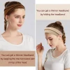 femmes bandeau turban couleur unie élastiques bandes de cheveux yoga bandeau mode maquillage cheveux cerceau vintage bandeau cheveux accessoires