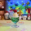 décoration de salle de style japonais, accessoires rétro de noël, modèle de simulation, miel, melon, soda, ornements de table décoratifs verts mignons