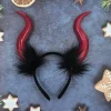 gros taureau corne bandeau halloween adulte enfants costume chapeaux festival diable chapeaux