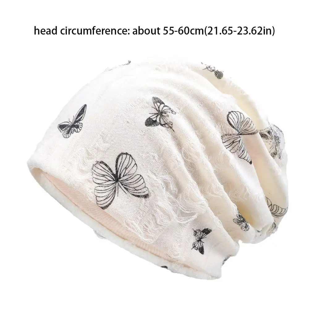 harajuku trous papillon imprimé bonnets style coréen haute qualité tricoté chapeau mince chaud cheveux casquettes femme harajuku trous papillon imprimé bonnets style coréen haute qualité tricoté chapeau mince chaud cheveux casquettes femme
