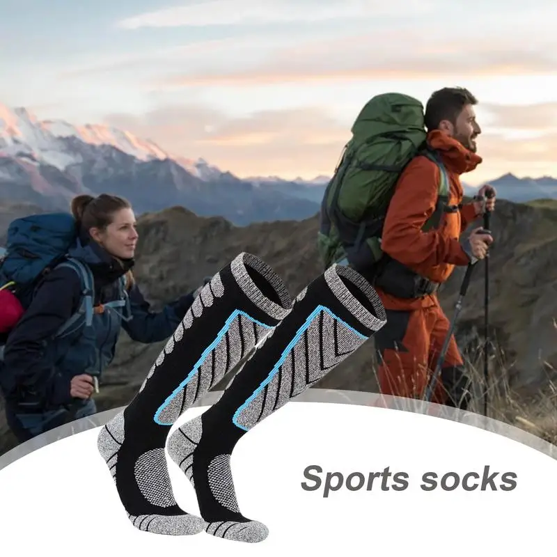 chaussettes de ski respirantes pour hommes et femmes, chaussettes au dessus du mollet, chaussettes de performance de sports de plein air, chaussettes d'optique coordonnantes, chaussettes de randonnée chaussettes de ski respirantes pour hommes et femmes, chaussettes au dessus du mollet, chaussettes de performance de sports de plein air, chaussettes d'optique coordonnantes, chaussettes de randonnée