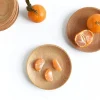 plateau d'isolation thermique rond en bois massif, assiette à dessert, assiette de fruits secs de style japonais, plateau à thé ovale, vaisselle de cuisine
