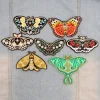 patchs papillon pour vêtements, ruban violet, patchs brodés, badges à coudre de dessin animé, fer sur patch, accessoires pour vêtements diy