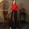 robe hanfu tang kimono brodée de style chinois pour femme, costume de brevwushu, cosplay traditionnel, vêtements financièrement