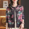 cardigan tricoté pour femmes, pull court, veste, vêtements d'extérieur, haut jacquard à col rond, nouvelle et à la mode, printemps et automne 2025