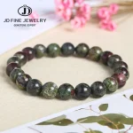 JD – bracelet élastique en pierre de sang de Dragon naturel, pour femmes et hommes, breloque, perles de jaspe de dinosaure, porte-bonheur, bijoux Chakra, cadeau spécial JD – bracelet élastique en pierre de sang de Dragon naturel, pour femmes et hommes, breloque, perles de jaspe de dinosaure, porte-bonheur, bijoux Chakra, cadeau spécial