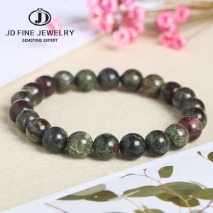 JD – bracelet élastique en pierre de sang de Dragon naturel, pour femmes et hommes, breloque, perles de jaspe de dinosaure, porte-bonheur, bijoux Chakra, cadeau spécial JD – bracelet élastique en pierre de sang de Dragon naturel, pour femmes et hommes, breloque, perles de jaspe de dinosaure, porte-bonheur, bijoux Chakra, cadeau spécial