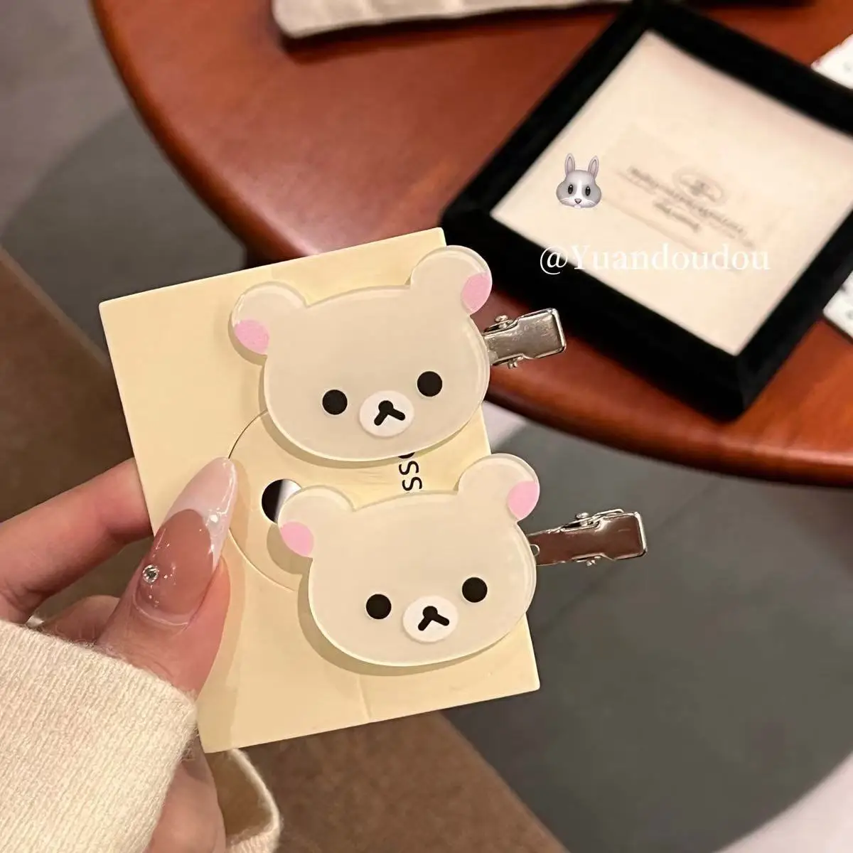 dessin animé rilakkuma épingle à cheveux filles anime relax ours bec de canard pince femmes mignon polyvalent frange chapeaux étudiant cheveux accessoires cadeau dessin animé rilakkuma épingle à cheveux filles anime relax ours bec de canard pince femmes mignon polyvalent frange chapeaux étudiant cheveux accessoires cadeau