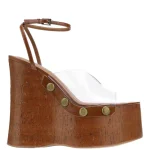 Sandales d’été à talons compensés pour femmes, semelles épaisses, avec Rivets en grain de bois, plateforme imperméable, talons hauts épais et sandales Sandales d’été à talons compensés pour femmes, semelles épaisses, avec Rivets en grain de bois, plateforme imperméable, talons hauts épais et sandales