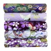 tissu kimono imprimé japonais, patchwork fait main, dessin animé, grille en coton, motif de fleurs, textile maison, 20x25cm, 5 pièces