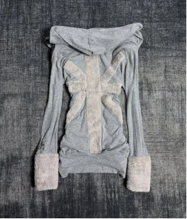 Sweat à capuche rétro en peluche pour femmes, Design brodé Harajuku, gothique Street, Y2k, Hip Hop, Punk, décontracté, polyvalent, coupe ample, veste courte Sweat à capuche rétro en peluche pour femmes, Design brodé Harajuku, gothique Street, Y2k, Hip Hop, Punk, décontracté, polyvalent, coupe ample, veste courte