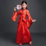 Robe chinoise ancienne pour filles et enfants, Kimono ethnique traditionnel, Costume de danse de chœur pour étudiants, Style Kimono Yukata japonais