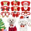 Nœud papillon de noël pour animaux de compagnie, rouge avec éléments de noël, Mini cravate mignonne adaptée au noël des animaux de compagnie, accessoires créatifs pour chiens, 1 pièce Nœud papillon de noël pour animaux de compagnie, rouge avec éléments de noël, Mini cravate mignonne adaptée au noël des animaux de compagnie, accessoires créatifs pour chiens, 1 pièce 