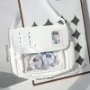sac à bandoulière de style collège japonais pour filles, sac à bandoulière polyvalent décontracté, fourre tout en toile pour classe d'étudiant