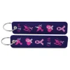 porte clés avec étiquette brodée sakura prédire pour femme, porte clés japonais, aucune fleur, voiture, mode, bijoux, accessoires, cadeaux, 1pc