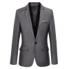 bleu hommes blazers travail bureau 2025 hommes tuxedos pour occasions formelles poches manteau blazers mâle personnalisé hommes d'affaires mince blazers
