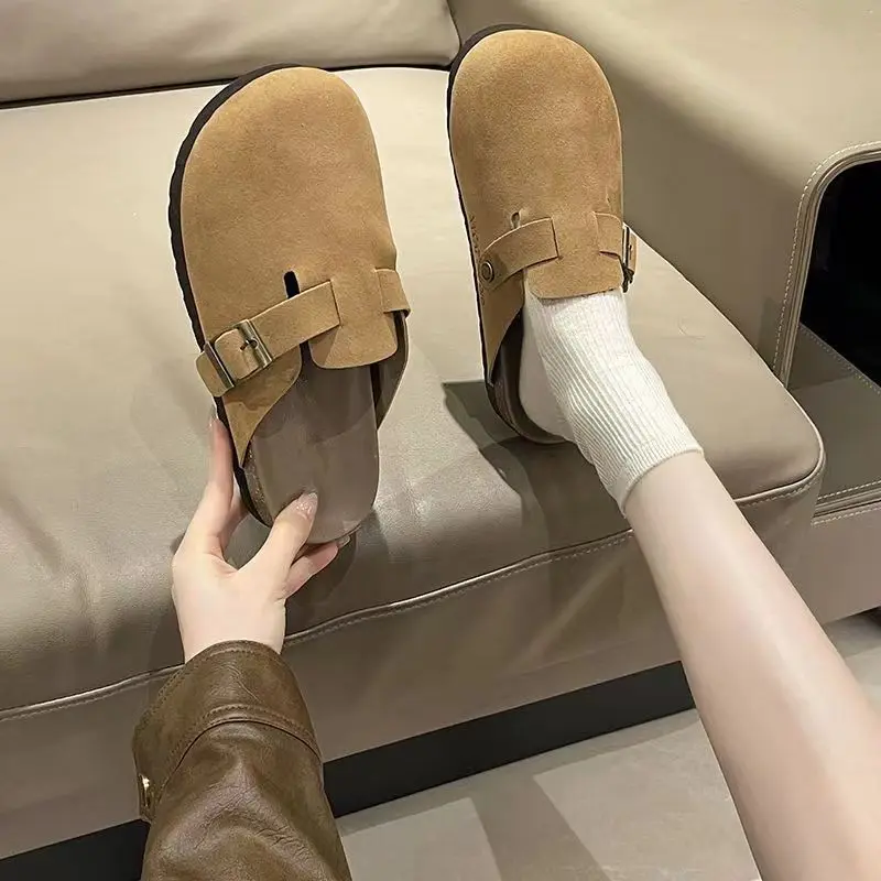 2025 femmes sans lacet sandales mode style coréen facile à porter tenue décontractée rétro chaussures à bout ouvert 2025 femmes sans lacet sandales mode style coréen facile à porter tenue décontractée rétro chaussures à bout ouvert