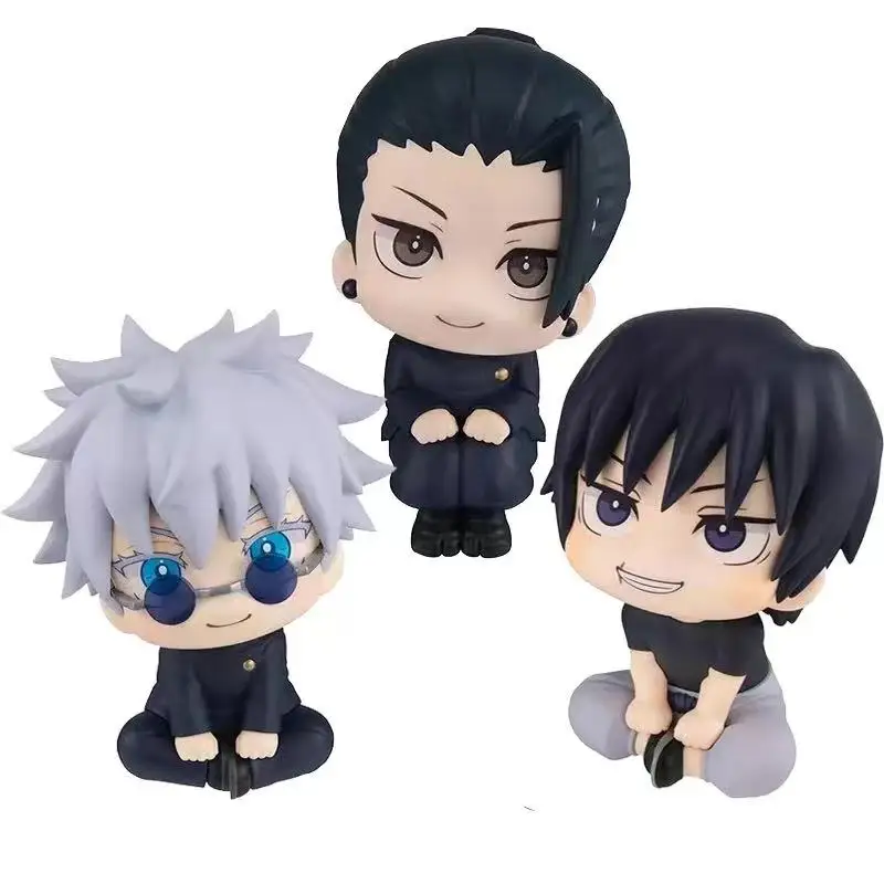 figurine de dessin animé jujutsu kaisen, 10cm, version q, satoru toji/okkotsu gojo/geto suguru, figurine d'action fushiguro yuta figurine de dessin animé jujutsu kaisen, 10cm, version q, satoru toji/okkotsu gojo/geto suguru, figurine d'action fushiguro yuta