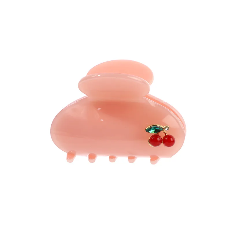 pince à cheveux cerise pour petite fille, 6.3cm, nouvelle mode japonaise, couleur pure, acide acétique, requin, vente en gros pince à cheveux cerise pour petite fille, 6.3cm, nouvelle mode japonaise, couleur pure, acide acétique, requin, vente en gros