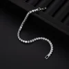 luxe hiphop glacé 4mm cubique zircone cristal tennis bracelets pour femme hommes couleur or argent couleur bracelet chaîne bijoux