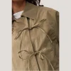 vestes à bretelles avec nœud papillon pour femme, manteaux amples à revers et manches longues avec poches, vêtements d'extérieur quotidiens de rue, automne 2025