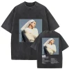 harajuku vintage clothing vintage washed rosalia lux tour 2025 t shirt harajuku aesthetic oversized t shirts unisex