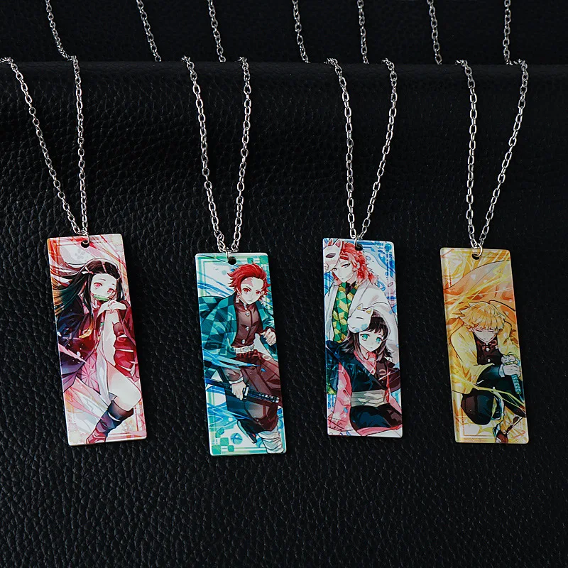 collier demon slayer anime japonais, pendentif kamado tanjiro, accessoires en acrylique, vente en gros, bijoux cosplay, cadeau pour les fans collier demon slayer anime japonais, pendentif kamado tanjiro, accessoires en acrylique, vente en gros, bijoux cosplay, cadeau pour les fans